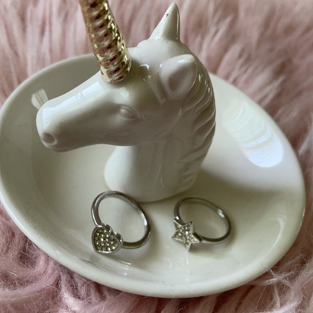 Stackable 💜 & ⭐️ silver rings - Picture 2 of 2